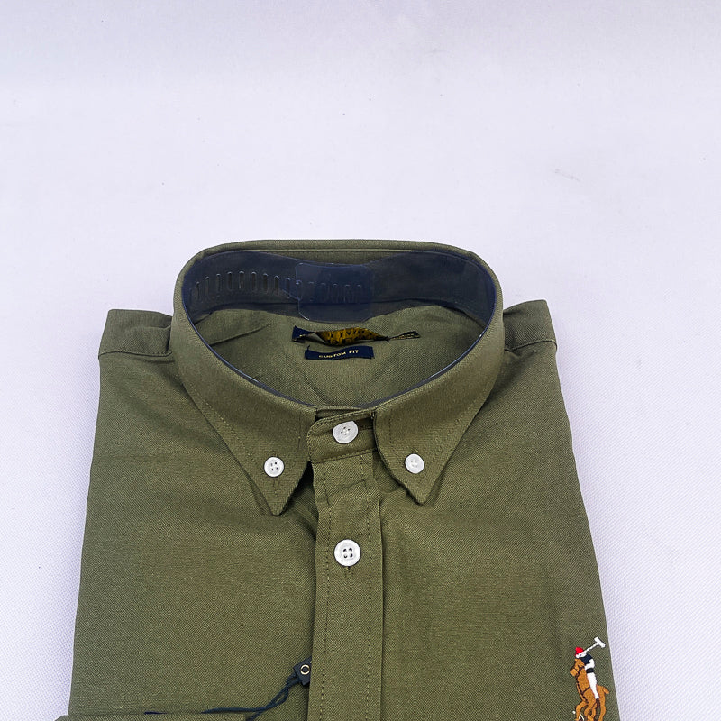 Men's Custom Fit Polo Shirt – Olive Green