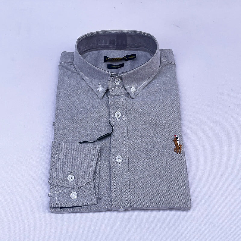 Men's Custom Fit Polo Shirt – Light Grey