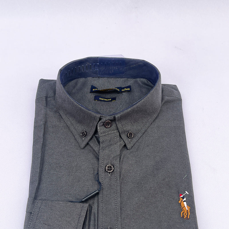 Men's Custom Fit Polo Shirt – Charcoal Grey