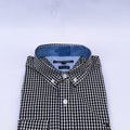 Men's Gingham Check Shirt – Black