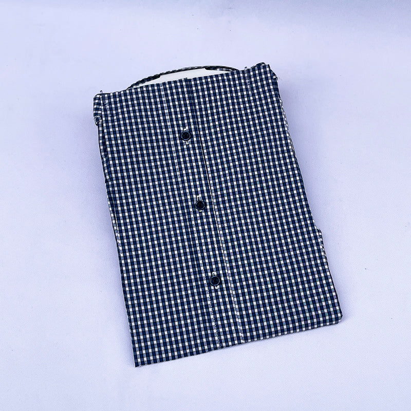 Men's Gingham Check Shirt – Navy