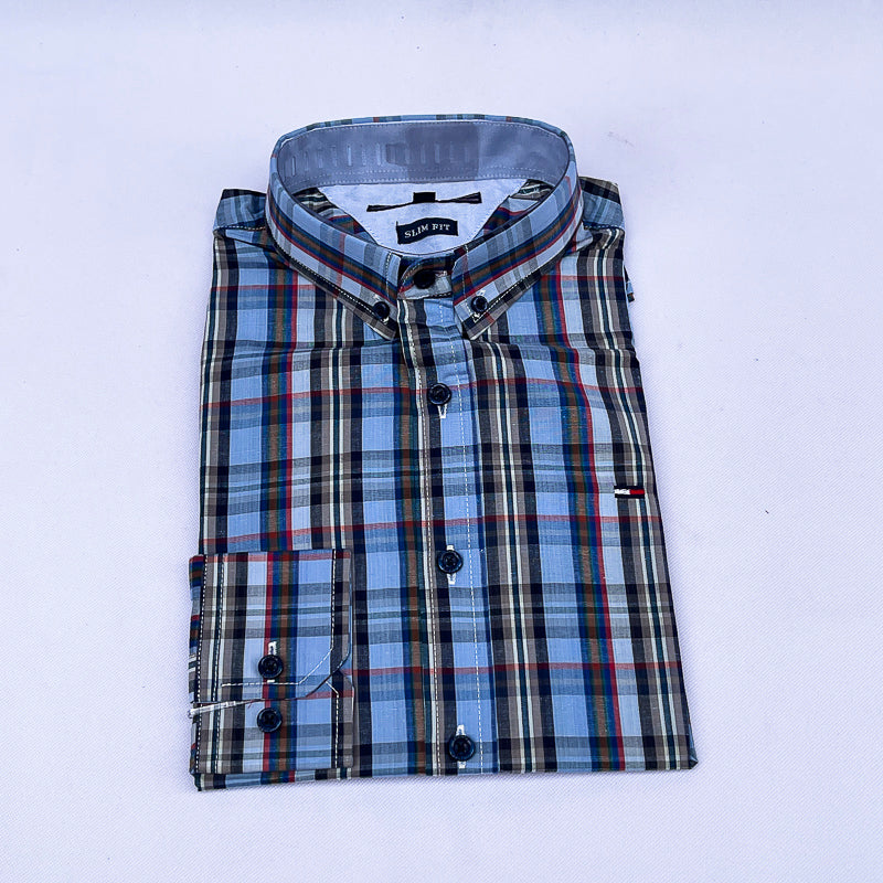 Men's Plaid Shirt – Blue Olive