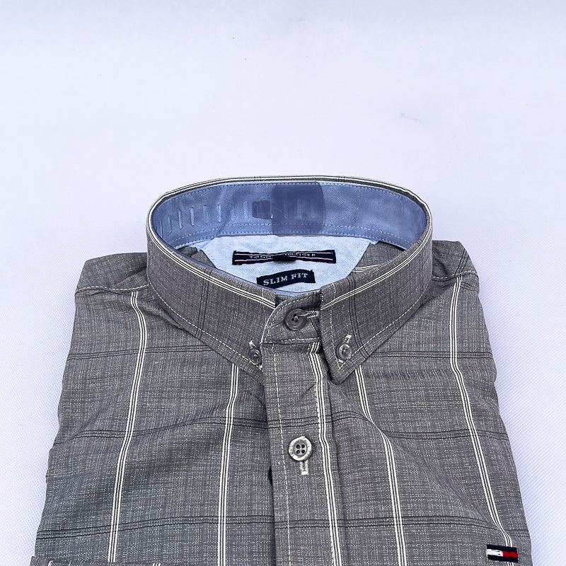 Men's Striped Shirt – Grey