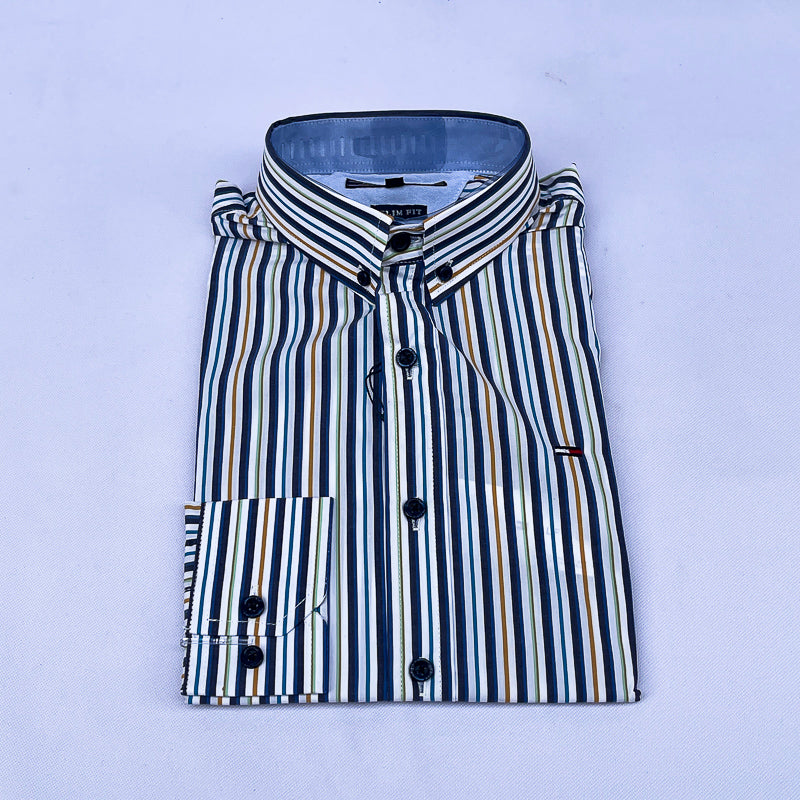 Men's Striped Shirt – Navy Multi