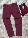 Mondo Burgundy Men's Stretch Chino Trouser