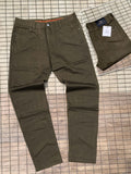 Mondo Olive Green Men's Stretch Chino Trouser