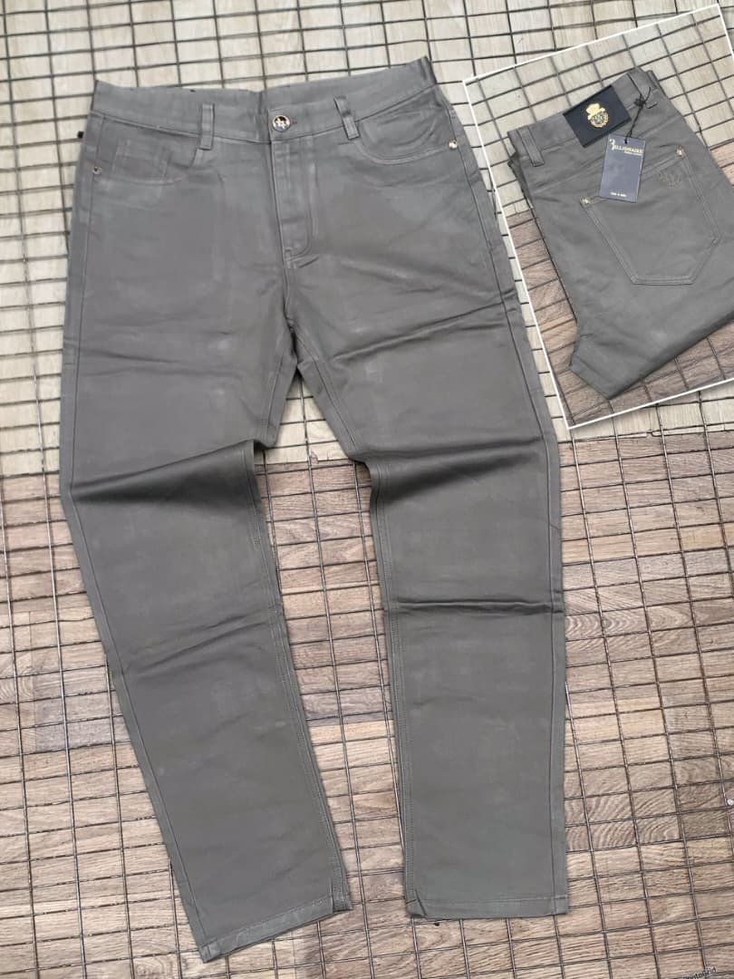 Billionaire Grey-Olive Men's Stretch Chino Trouser