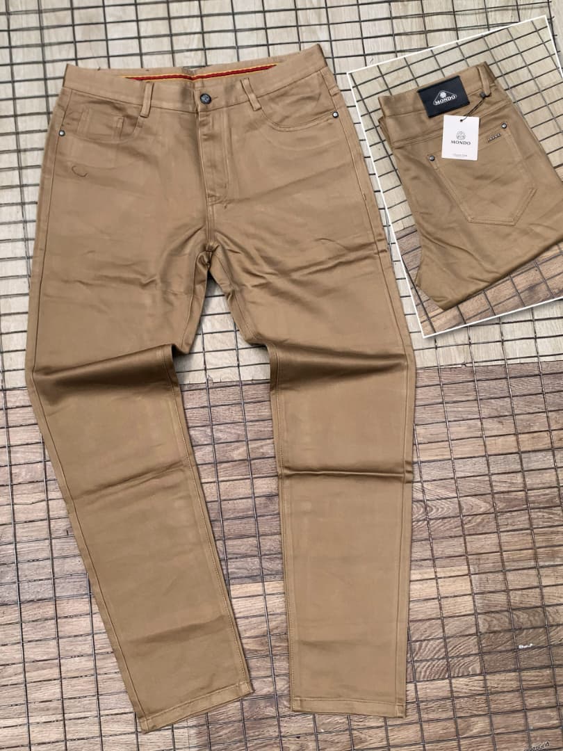 Mondo Khaki Men's Stretch Chino Trouser