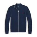 Men's Zip Cardigan Sweater – Navy
