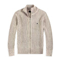 Men's Zip Cardigan Sweater – Oatmeal