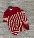 Men's Striped T-Shirt – Burgundy