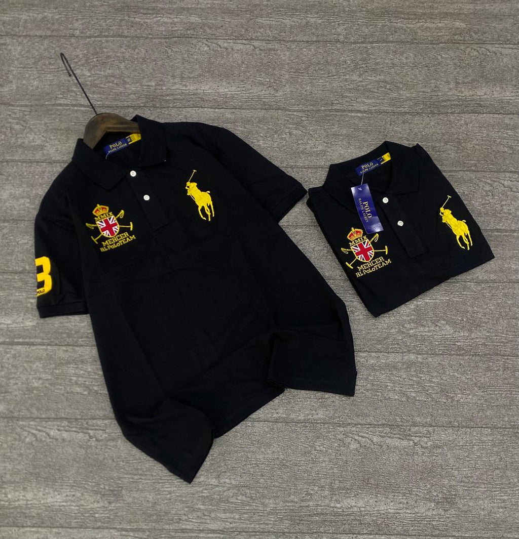 Men's Mercer Polo Crest Shirt – Black