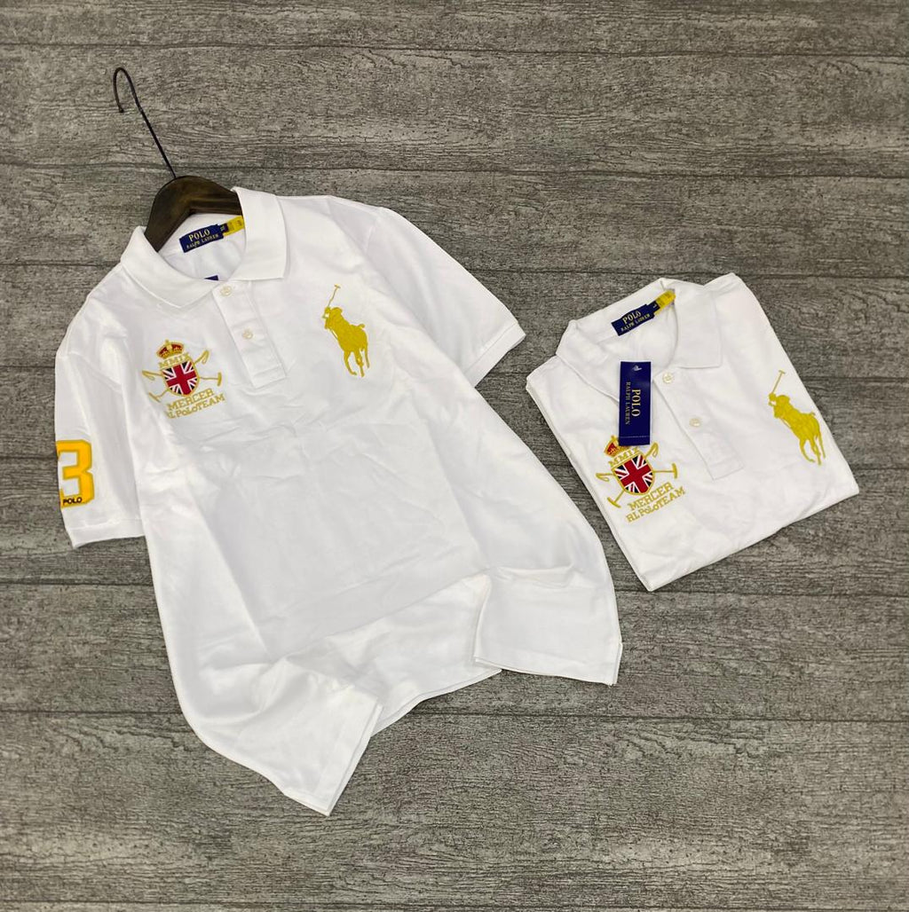 Men's Mercer Polo Crest Shirt – White