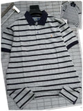 Men's Striped Polo Shirt – Grey
