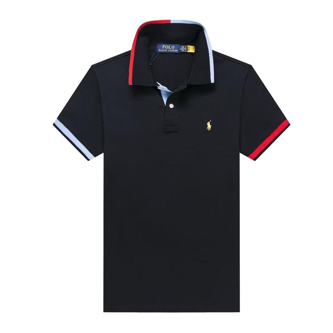 Men's RL Contrast Collar Polo Shirt – Jet Black