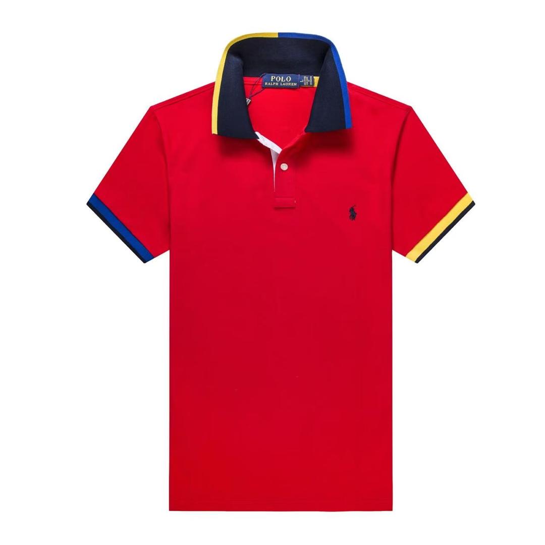 Men's RL Contrast Collar Polo Shirt – Signature Red