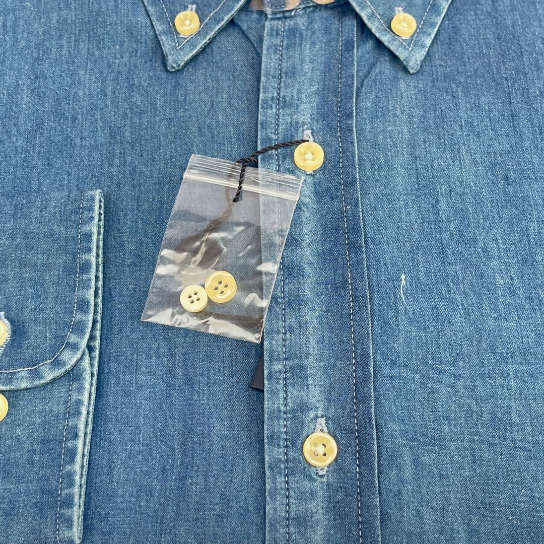 Blue Long Sleeve Chambray Shirt - RL
